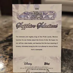 Topps 2025 Chrome Disney Lion King Mufasa Sapphire Selections SS-2 Numbered 1/10 - Image 2