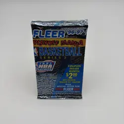 1996-97 Fleer Playoff Mania Series 2 Basketball Pack - Factory Sealed - Kobe RCU - Image 3