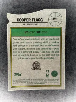 2025-26 Bowman - Rookie of the Year Favorites Cooper Flagg #RY-1 (RC) - Image 2