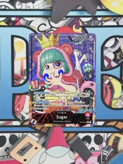 Sugar OP10-003 Alt Art Leader Royal Blood Foil Parallel One Piece CCG Eng NM - Image 1