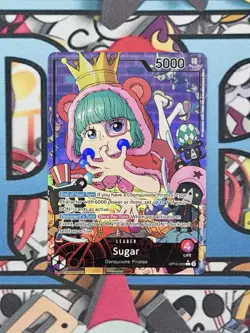 Sugar OP10-003 Alt Art Leader Royal Blood Foil Parallel One Piece CCG Eng NM - Image 2