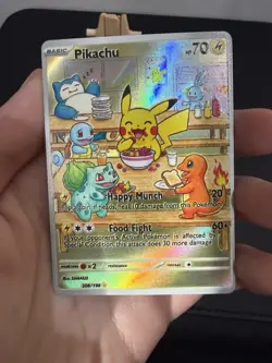 Pikachu, Charmander, Bulbasaur, Squirtle Snorlax Pokemon Card DISPLAY ART CARD - Image 2