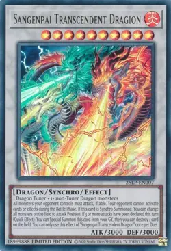 25LP-EN007 Sangenpai Transcendent Dragion Ultra Rare LTD Edition NM YuGiOh TCG - Image 1