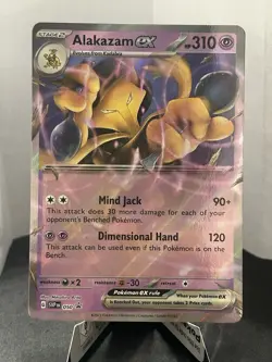 ❌⭐ No Star Error Alakazam ex Variant Black Star Promo SVP 050 Holo 151 Pokemon - Image 1