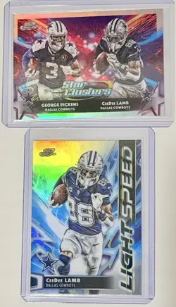 2025 Topps Chrome Cosmic Ceedee Lamb Light Speed/ Star Clusters 2 Card Lot - Image 1