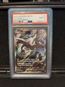 Lugia V Pokemon SWSH Silver Tempest 2022 186/195 PSA 10 With Guard - Image 1