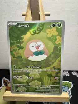 Pokemon Card Rowlet 090/088 Perfect Order Illustration Rare Near Mint - Image 1