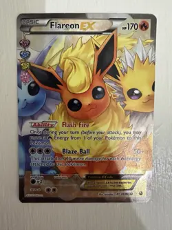 Flareon EX (Full Art) RC28-32 Generations: Radiant Collection Holo - Image 3