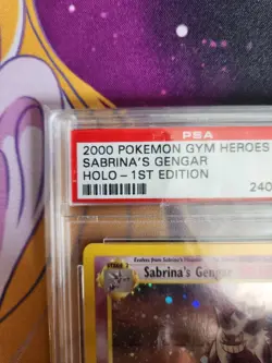 PSA 9 Sabrina's Gengar 14/132 1st Edition Holo Pokemon Card WOTC Gym Heroes - Image 3