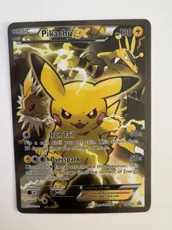 Pokemon TCG Pikachu EX XY124 Black Star Promo - Image 1