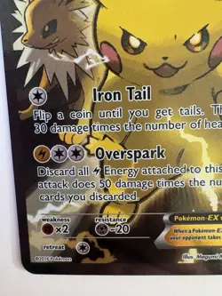 Pokemon TCG Pikachu EX XY124 Black Star Promo - Image 5