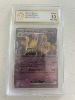 Pokemon Alakazam ex #050 Black Star Promo Scarlet & Violet 2023- CGA 10 PRISTINE - Image 1