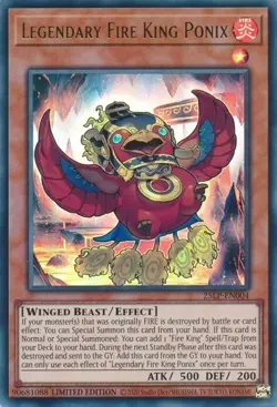 25LP-EN004 Legendary Fire King Ponix Limited Edition Ultra Rare NM YuGiOh TCG - Image 1