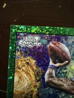 2025 Topps Cosmic Chrome Lamar Jackson Stars in the Night Green /75 Ravens - Image 3