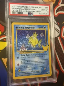 SHINING MAGIKARP-HOLO PSA 10 2021 POKEMON CELEBRATIONS CLASSIC COLLECTION #66 - Image 2