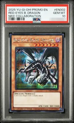 PSA 10 RED EYES BLACK DRAGON NIKE WORLDS PROMO NKC1-EN002 YUGIOH CARD JAPANESE - Image 1
