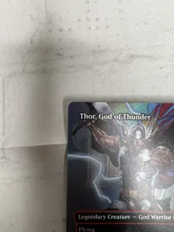 MTG Marvel Super Heroes THOR, GOD OF THUNDER Borderless Foil Mythic #369 - Image 2