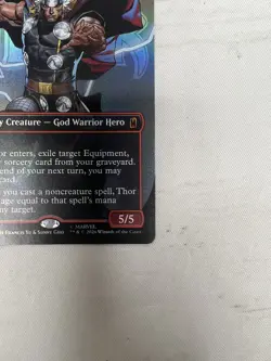 MTG Marvel Super Heroes THOR, GOD OF THUNDER Borderless Foil Mythic #369 - Image 4