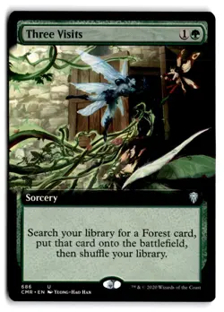Three Visits (Extended Art) - NM - CMR Commander Legends #686 - MTG Magic - Image 1
