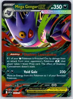 Mega Gengar ex 056/094 Double Rare Phantasmal Flames Pokemon Holo Near Mint - Image 1
