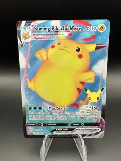 Pokemon Surfing Pikachu VMAX 009/025 Holo VMAX Rare Celebrations Pokemon NM - Image 1