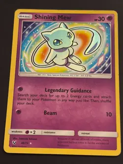 Shining Mew 40/73 2017 Eng Pokemon TCG Heavy Play - Image 1