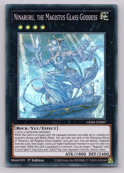 Ninaruru, the Magistus Glass Goddess - GEIM-EN007 Super Rare 1st Edition Yugioh - Image 1