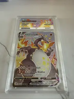 Pokemon TCG Shining Fates Charizard VMAX SV107/SV122 Ace 10 PERFECT Subgrades - Image 1