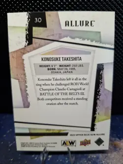 AEW Konosuke Takeshita Upper Deck Card Bundle Wrestling AEW NJPW Title Ambitions - Image 5