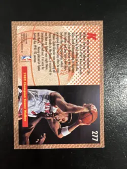 1992-93 Fleer Kenny Walker Stamped Redemption On Card Auto #277 New York Knicks - Image 2