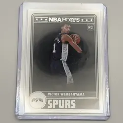 2023-24 NBA Hoops Victor Wembanyama Rookie Card Lot (2) #277 & #298 Spurs RC - Image 2