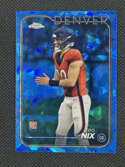 2024 NFL Topps Chrome Sapphire Edition - Rookie Bo Nix #206 RC 🔥🔥🔥 - Image 1