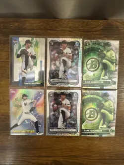 Cam Schlittler 6 Card Lot 2026 Bowman Mojo Chrome Yankees Topps Finest - Image 1