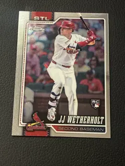 2026 Topps Chrome JJ Wetherholt Base #119 ROOKIE CARD CARDINALS RC - Image 1
