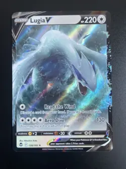 Pokemon TCG Lugia v Silver Tempest Holo Card 138/195 Swsh12 - Image 1