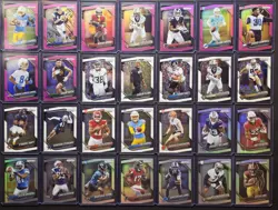 2025 Panini Prizm Football 28 Card Lot Pink White Disco Silver Rookies Stars - Image 1