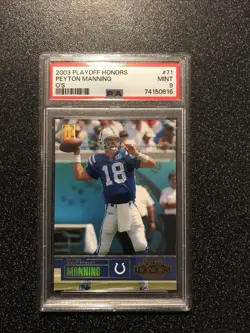 Peyton Manning PSA 9 2003 Playoff Honors O's 098/100 #71 HOF - Image 1