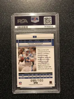 Peyton Manning PSA 9 2003 Playoff Honors O's 098/100 #71 HOF - Image 2