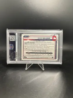 2021 Bowman Draft Sapphire Gavin Williams #BDC-93 PURPLE #/10 PSA 9 GUARDIANS!!! - Image 2