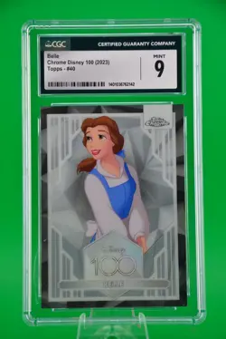 2023 Topps Chrome Disney 100 #40 Belle - CGC 9 MINT - Image 3