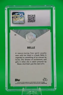 2023 Topps Chrome Disney 100 #40 Belle - CGC 9 MINT - Image 4