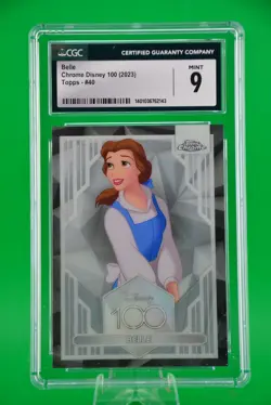 2023 Topps Chrome Disney 100 #40 Belle - CGC 9 MINT - Image 5