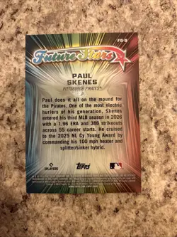 2026 Topps Chrome Paul Skenes #FS-9 FUTURE STARS Insert PIRATES - Image 2