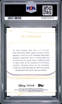 2025 Topps Chrome Disney Sapphire Edition Mr. Incredible Gold /50 #150 PSA 9 - Image 2