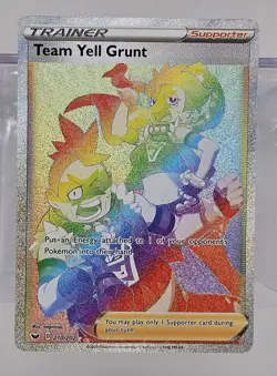 Team Yell Grunt 210/202 Sword & Shield Base Set Secret Rare Holo Pokemon Card - Image 1
