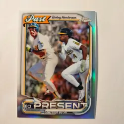 2026 Topps Chrome Past To Present Rickey Henderson Lawrence Butler PTP-9 - Image 1