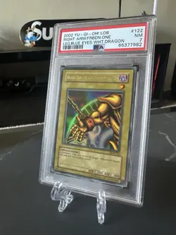 Yu-Gi-Oh Right Arm of the Forbidden One LOB-122 PSA 7 2002 Legend of Blue Eyes - Image 1