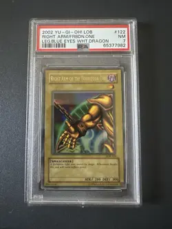Yu-Gi-Oh Right Arm of the Forbidden One LOB-122 PSA 7 2002 Legend of Blue Eyes - Image 2