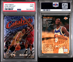 Kobe Bryant 1997 Topps Finest #137 *Catalysts* with Coating Uncommon Rare PSA 9 - Image 2