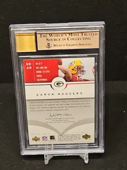 Aaron Rodgers 2005 UD Reflections Red BGS 9.5/Auto 10 Rookie RC - Image 4